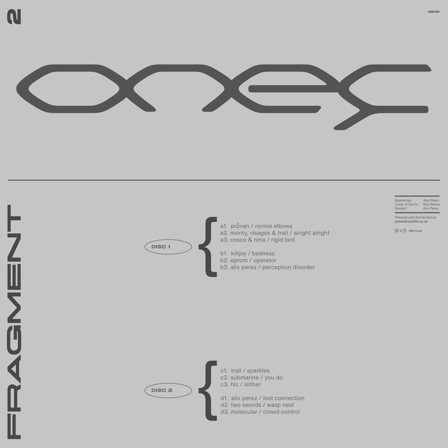 Various Artists - Fragment / 2 [ONEF081] PRE-ORDER